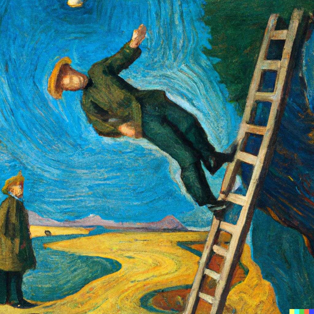 the discovery of gravity, painting by Vincent van Gogh